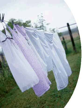 Clothes hanging in the wind in Indiana