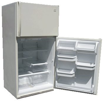 used standard white refrigerator at Big Jons Used Appliances in Indianapolis