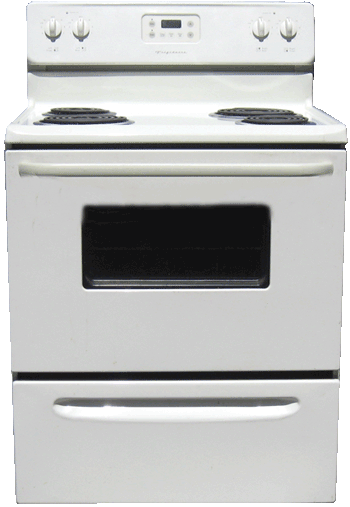 quality white frigidaire used electric stove at Big Jons Used Appliances in Indianapolis