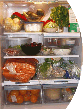Food in a used refrigerator in avon, IN